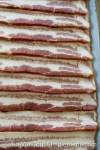 Bacon au four - pas encore cuit