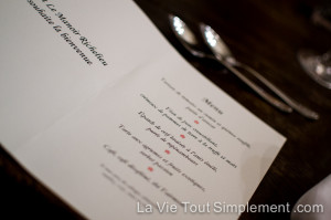 Souper gastronomique - Manoir Richelieu Fairmount - détails sur www.lavietoutsimplement.com