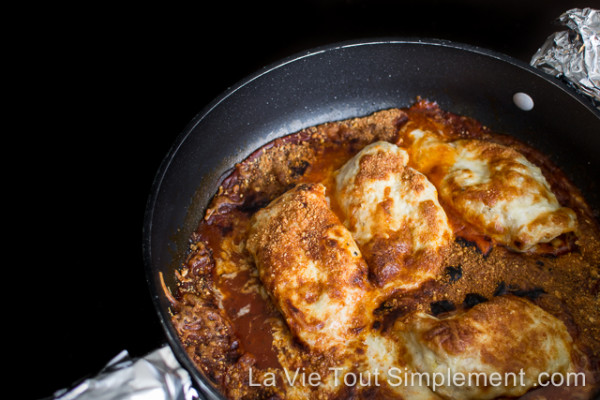 Souper express : Recette de poulet parmesan à la poêle. #CuisinezAvecCampbells #ad| lavietoutsimplement.com